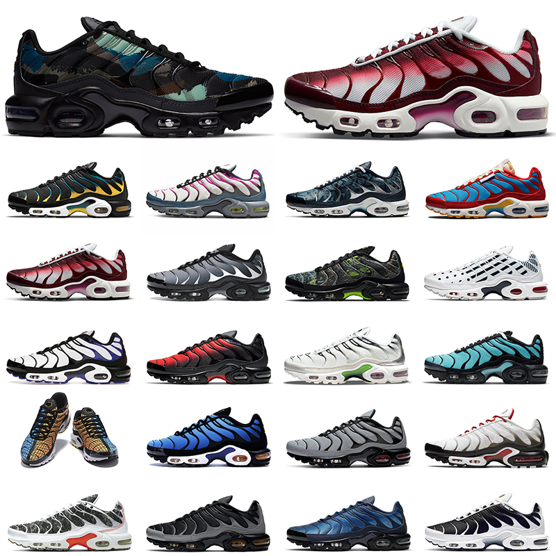

Plus Tn Running Shoes TNs Triple Black White Red Camo Sustainable Black Volt Burgundy Hyper Blue Miami Vice Mens Women Trainers Sports Sneakers, 36-40 vibrant tropical