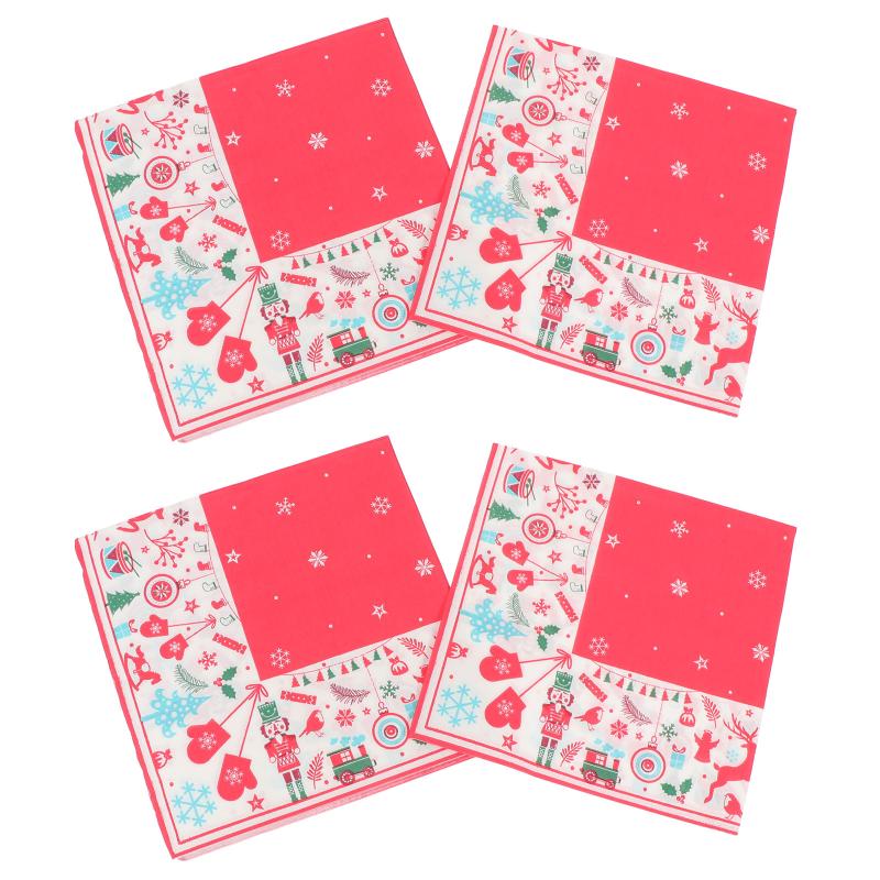 

Christmas Decorations 80Pcs Decorative Napkins For Party Creative (Red)