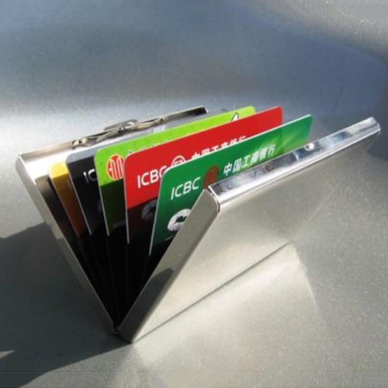 

Card Holders Men Stainless Steel Credit ID Mini Wallet Holder Pocket Case Box, 1pcs