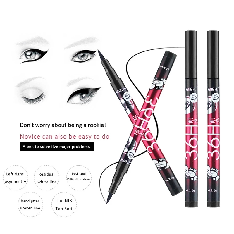 

Black 36H Quick-drying Eyeliner Waterproof Liquid Eyeliner Pen Long Lasting Smooth Pencil Not Blooming Makeup Cosmetic Tool, Customize