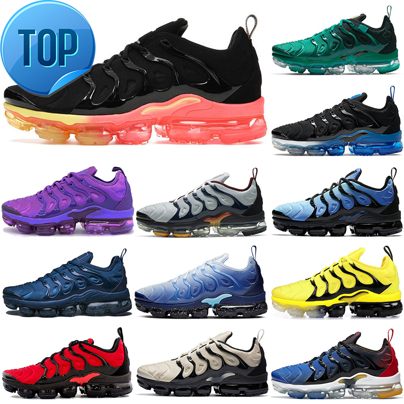 

wholesale tn plus running shoes for men women Triple Black White Cherry Fresh Atlanta Hyper Blue 026 Bred Pure Platinum mens trainers sport