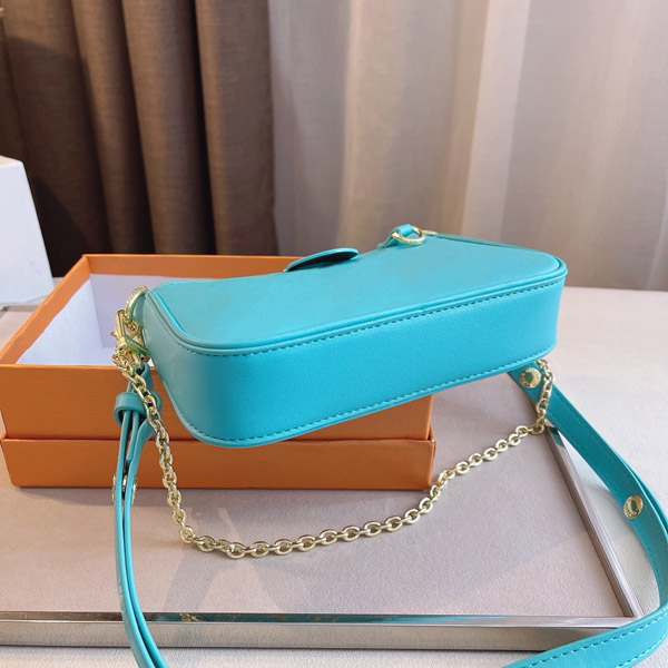 

2021 designer's shoulder bag women's top leather luxury fashion Mini messenger mahjong bags with box size 20*4*11cm, Colour 6