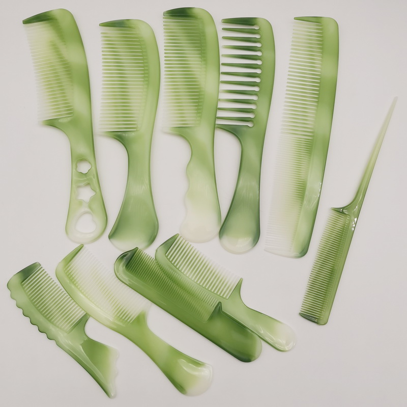 

10Pcs Professional Hair Brushes Comb Different Types Green Large Small Mini Size Hairdressing Brush Styling Tool