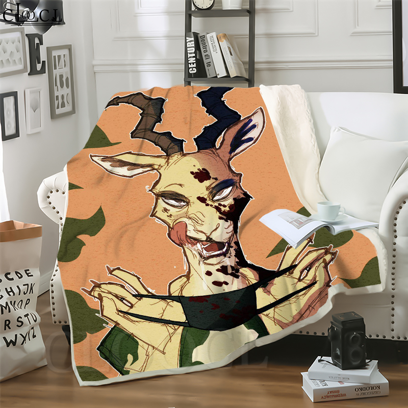 

CLOOCL Hot Anime BEASTARS 3D Print Casual Style Air Conditioning Blanket Sofa Teens Bedding Throw Blankets Plush Quilt