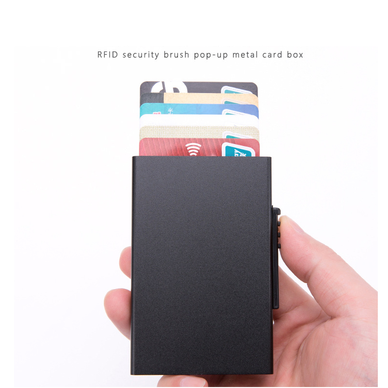

Aluminium Holder Men Slim Anti Protect Travel ID Metal Case Wallets, X-32b-silver