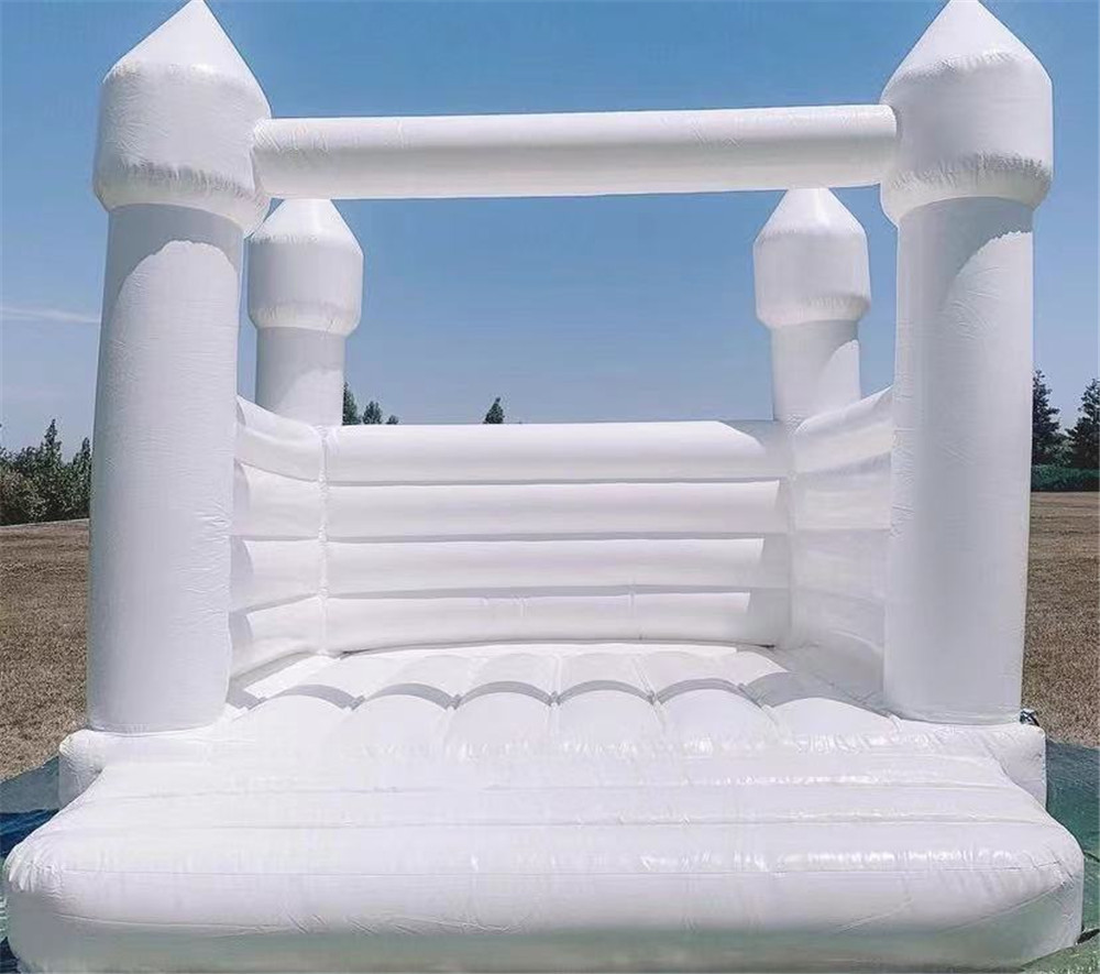 

11.5x11.5ft Family Trampolines Inflatable White Wedding Jumper PVC Bouncy Castle/Moon Bounce House/Bridal Bounce House