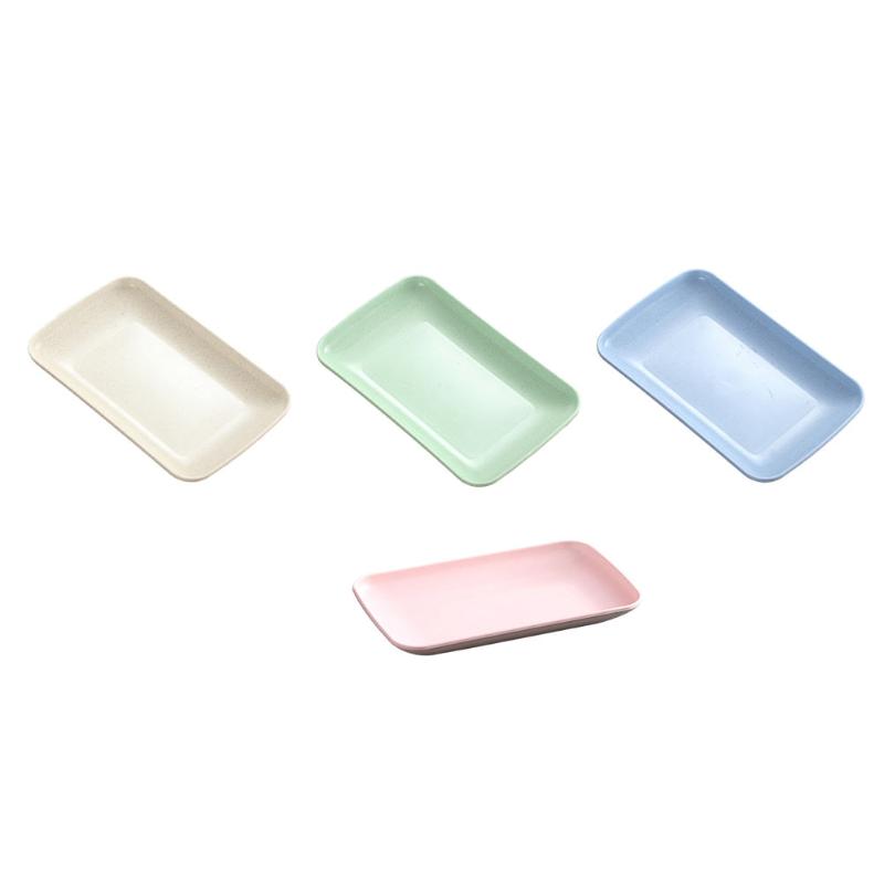 

Dishes & Plates 4Pcs Delicate Sushi Wheat Straw Creative Storage Fruit