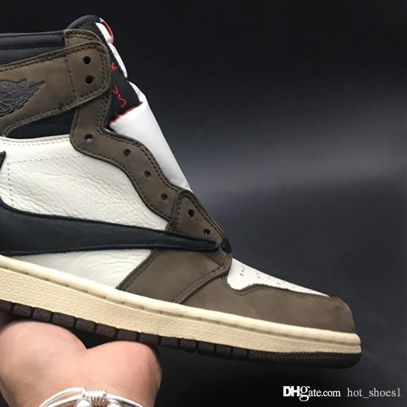 

Travis Scott x Air 1 High OG CD4487-100 TS SP 1s I Women Men Sports Casual Shoes Sneakers Suede Top Quality Trainers With Original Box, Black;white