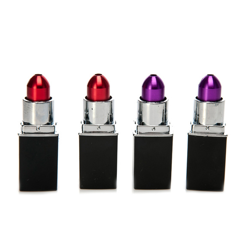 

Women's Lipstick shape smoke pipe convenient portable hidden metal pipes