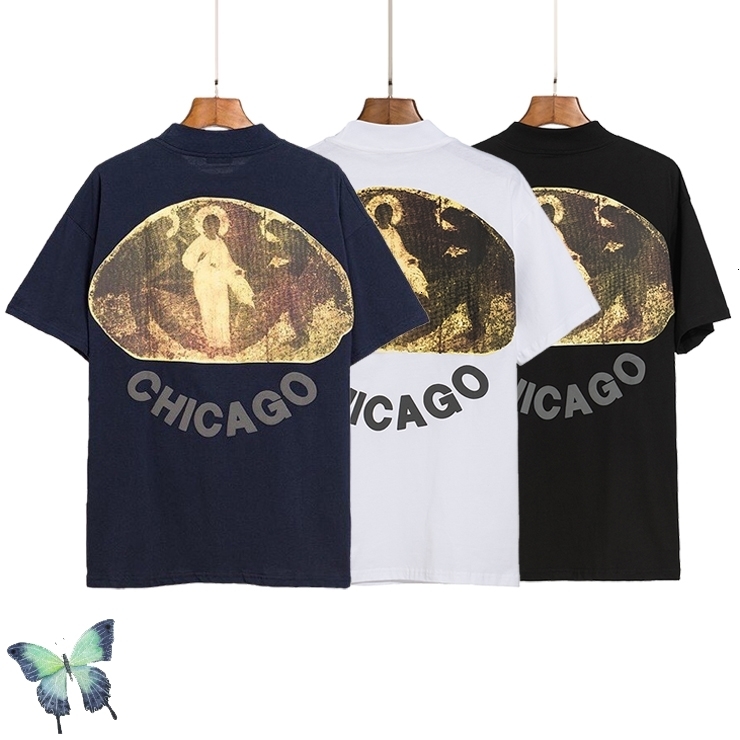 

Summer 2021 New Kanye West Foam Printing Men Women Classic Washed T-shirt Jesus Is King High Quality Cotton t Shirt Ing1 DD99, White;black