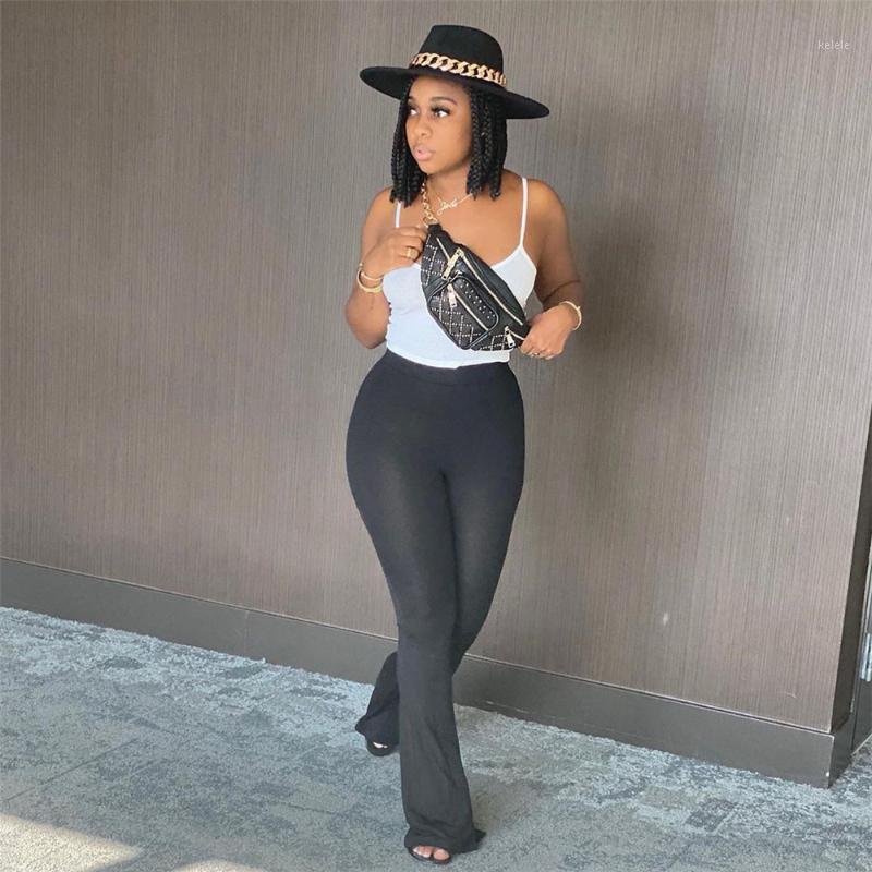 

Women's Pants & Capris Flare Sexy Skinny Solid Casual Cotton Boot Cut Trousers Plus Size Autumn Women, Black;white