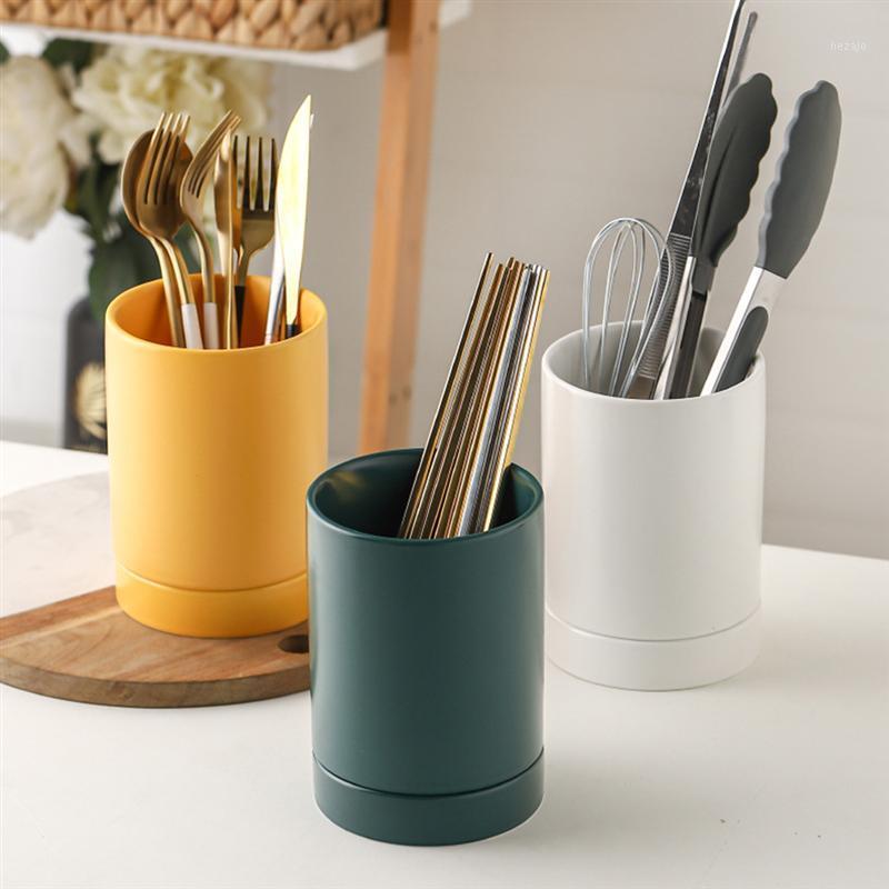 

Storage Bottles & Jars 1 Set Ceramic Chopstick Holder Multipurpose Utensil Caddy With Base