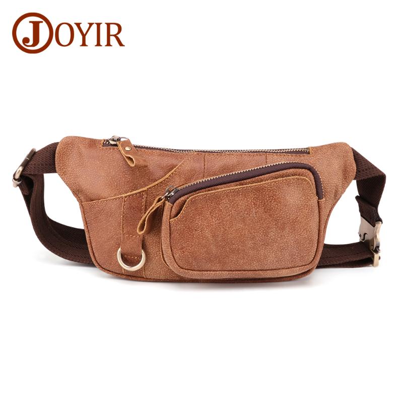 

Waist Bags JOYIR Genuine Leather Packs Fanny Pack Casual Bag For Phone Pouch Travel Chest Crossboby Shoulder