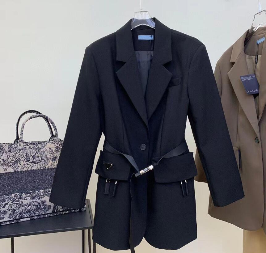 

Women' Suit Coat Autumn & Winter Designer Jackets Fashion Matching Inverted Letter Top Medium And Long Suits High Quality Size -L, Make up for price