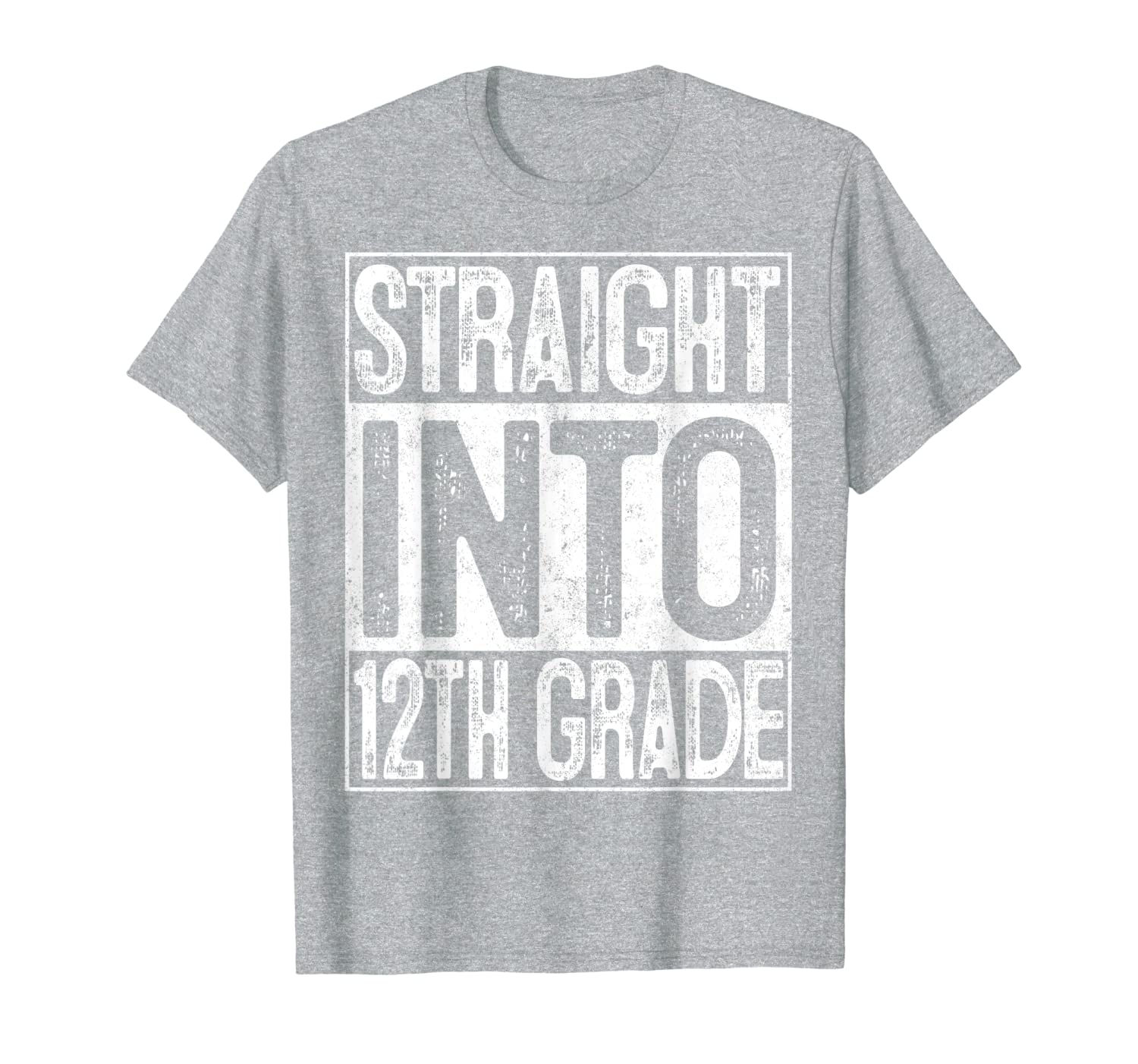 Straight Into 12th Grade Back to School Gift First Day T-Shirt-image-701963548