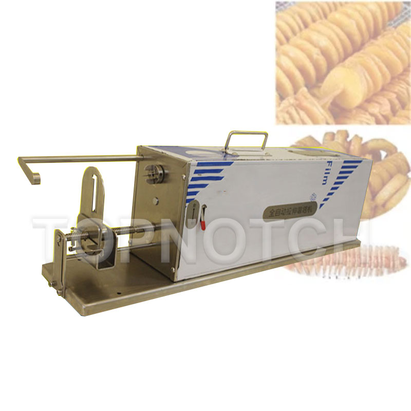 

French Fry Cutter Potato Tower Making Machine Automatic Spiral Chips Twisted Spud Slicer