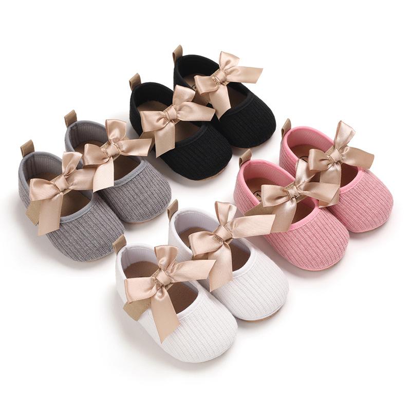 

FOCUSNORM -18M Newborn Baby Girls Boys Crib Shoes Cotton Flowers Hook Soft Cork Baby Shoes 6 Colors+Headband, Black