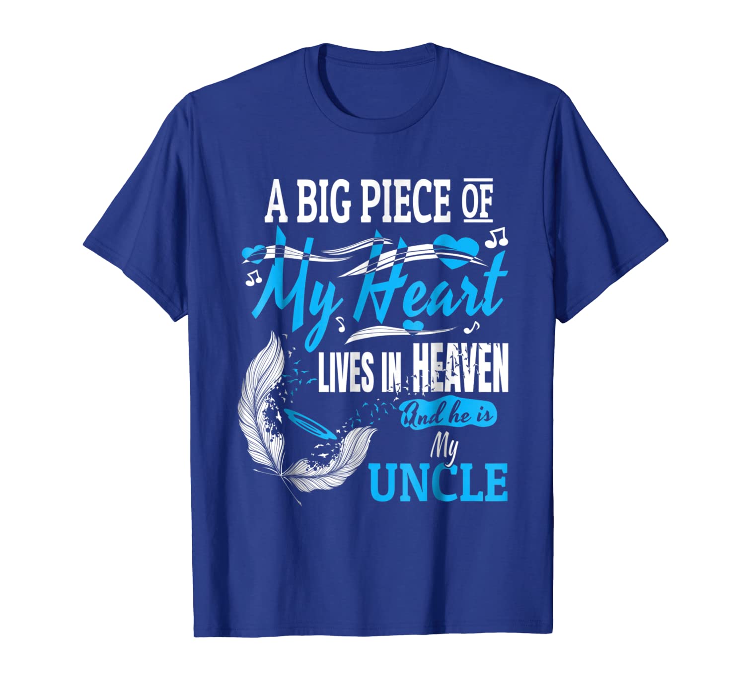 

My Uncle Lives In Heaven Shirt Memorial Day Niece Nephew, White;black