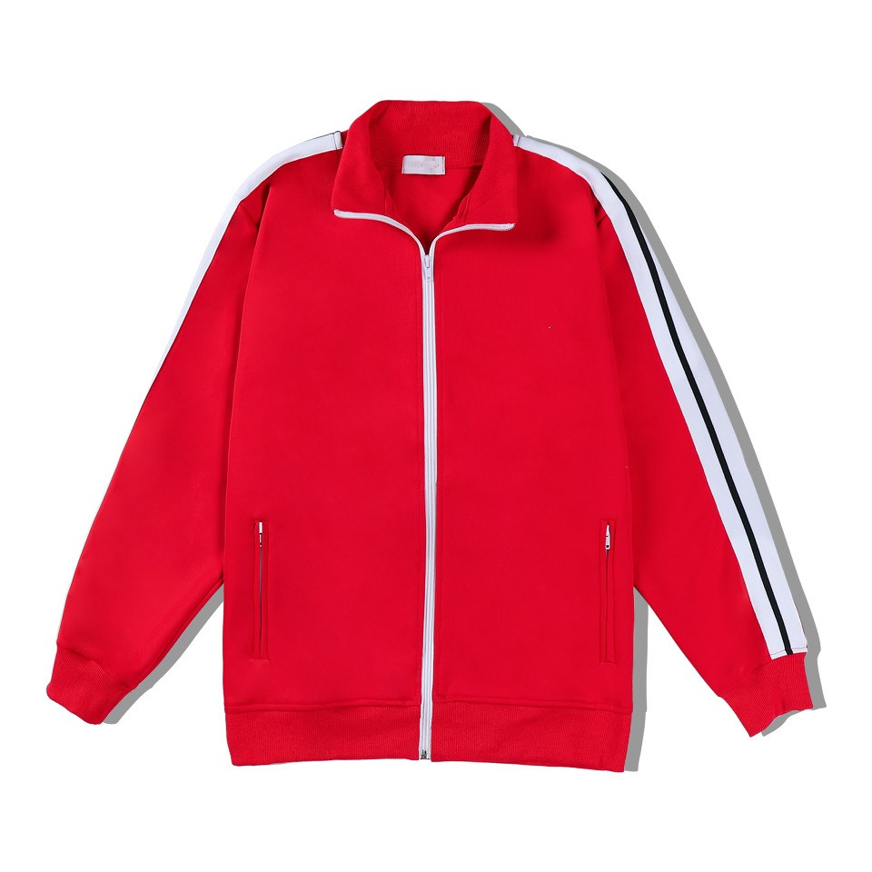 

Chic Women Classic Track Jacket Polyester Designer Men Elasticized Waistband Letter Printed Stripes Long Sleeves Coat Knitwear, Customize