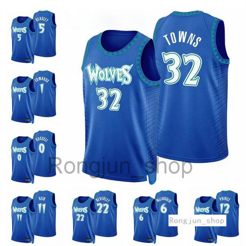 

2021-22 Printed Minnesotas Men Karl-Anthony Towns Patrick Beverley Malik Beasley Taurean Prince Anthony 2021/22 75th Timberwolve jerseys, Black;red