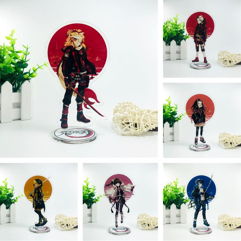 

Keychains Anime Demon Slayer Kimetsu No Yaiba The Movie Mugen Train Hashira Giyuu Rengoku Kyoujurou Laser Acrylic Stand Figure Model Plate, Silver