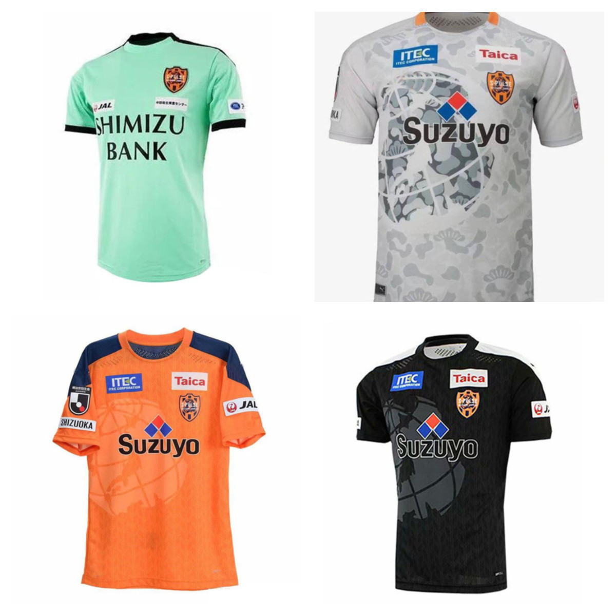 

2020 2021 new Shimizu S-Pulse Soccer Jerseys TAHEUCHI ISHIGE Japan J League Shimizu S Pulse home away third training suit Football Shirt, Black;yellow