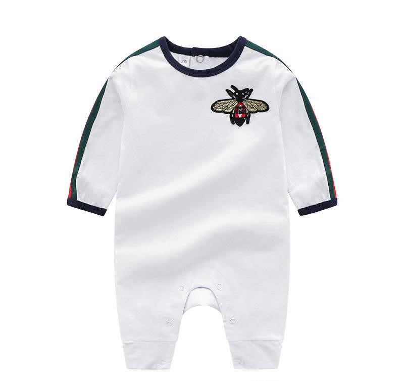 

2021 Retail Newborn Embroidery Cotton Romper 0-2Y Rompers Toddle baby bodysuit Children one-piece onesies Jumpsuits climbing clothes, Blue
