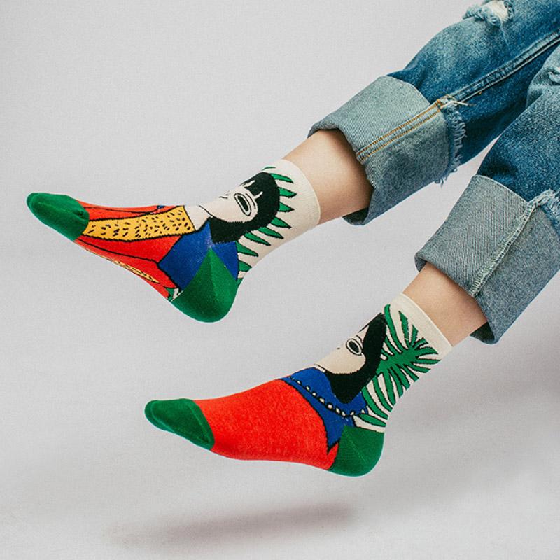 

Men's Socks Sale Cartoon Letter Printed Creative Unisex Funny Comfortable Cotton Breathable Sad Foot, Black