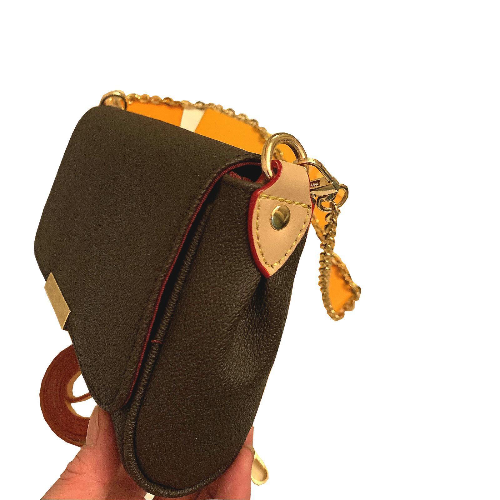 

Designers Fashion Ladies Shoulder Bags Chain Womens Classic Luxurys Handbags PU High Quality Crossbody Bag 8975, Brown old flower