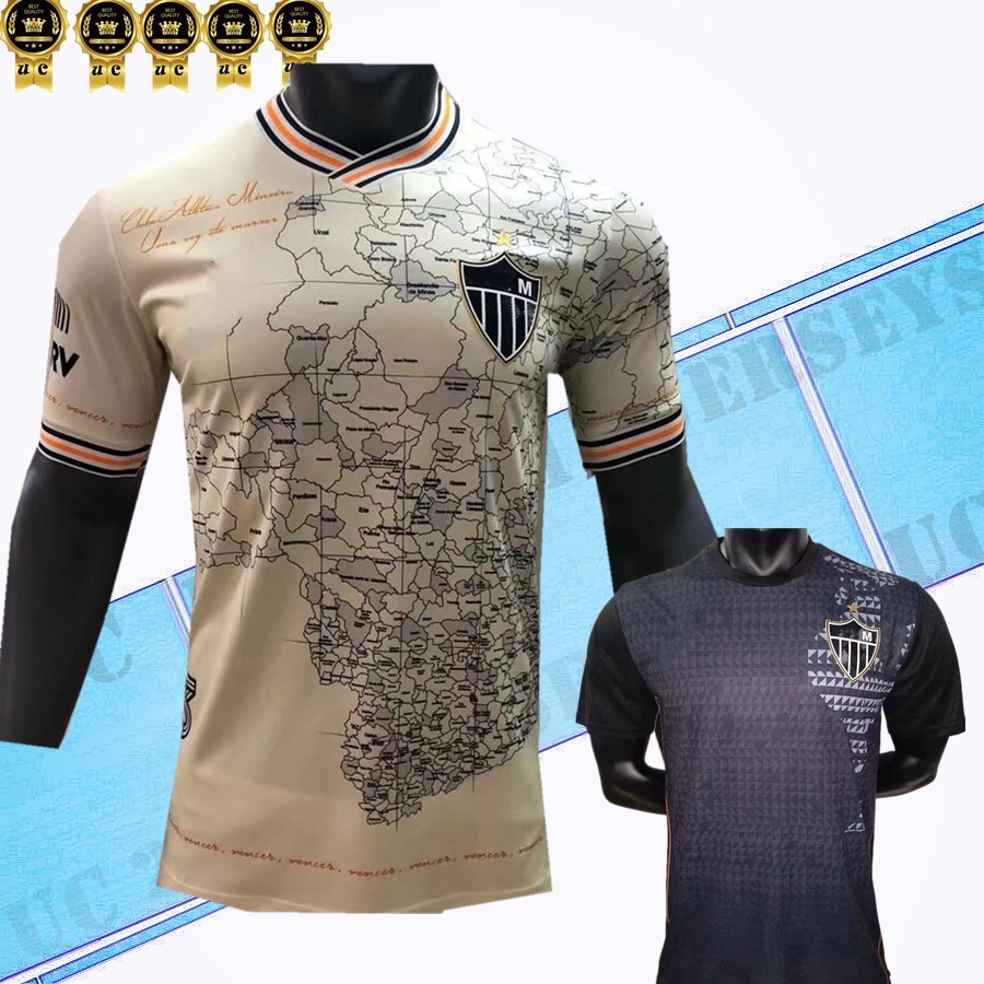 

Edition black Atlético 2021 2022 Atletico Mineiro HOME men Soccer Jersey special 21 22 Fred Cazares Otero Moura Elias Robinho Valdivia Adilson Football Shirt