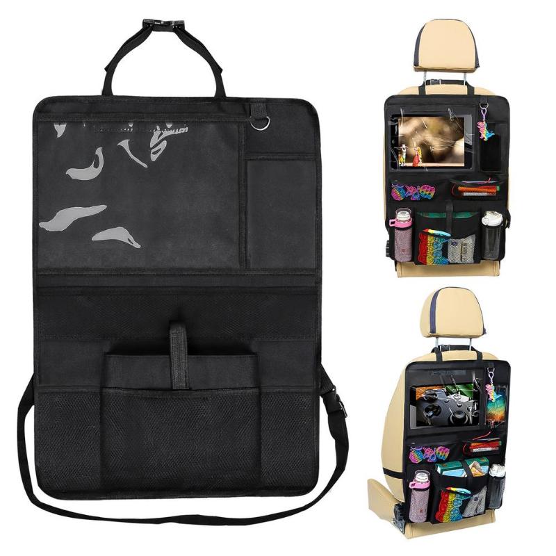 

Car Organizer Backseat With Touch Screen Tablet Holder Auto Seat Back Phone Pocket Pouch Storage Bag For Interior Accessory