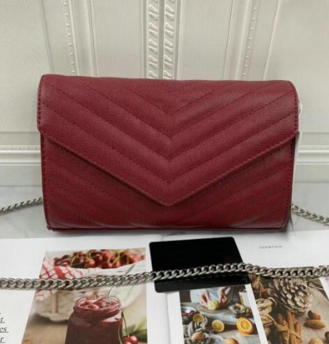 

Fashion Cowhide Handbags Crossbody bags top sheepskin caviar metal chain silver Handbag Leather Flip cover diagonal Shoulder Bag no14253, White