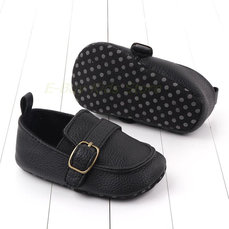

First Walkers Babi Boys Casual Shoes Leather Non-slip Soft-sole Sneakers Born Infant Baby Girl Retro Black Solid Crib Toddler