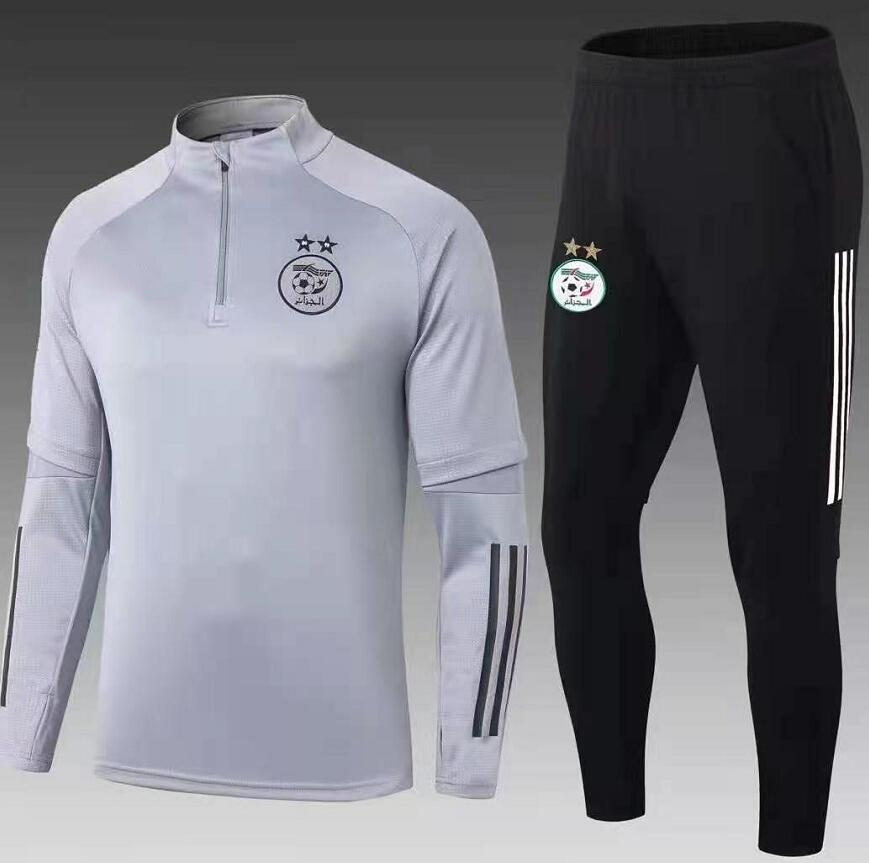 

MEN KIDS KITS 2021 Algeria tracksuits 13 training MAHREZ FEGHOULI Soccer Jerseys Africa Cup SLIMANI BENNACER ATAL Football Shirt Sleeve HOT, Black