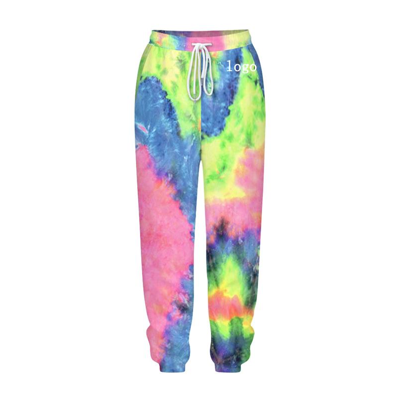 

Tie Dye Jogger Sport Pants Women Printed Drawstring Trousers Elastic Waist Harem Pants Female Ankle-Length Loose, Bkjc017