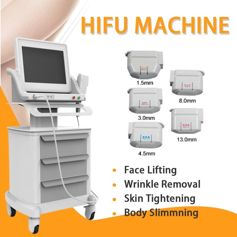 

RF Equipment 2022 Newest High Intensity Focused Ultrasound HIFU Without Trolley 7Mhz And 4Mhz Remove Neck Wrinkles Face Lift Machine