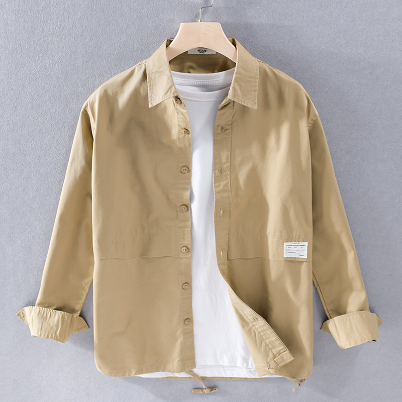 

2021 Spring with Long Casual Sleeves Pure Cotton Jacket Makes Comfortable Fashion Shirts for Men to Outwit Men's Shirt Chemise Tops T3bp, Green.