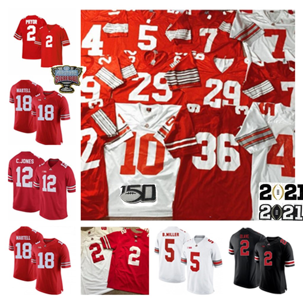 

NCAA 0hio State Buckeyes Jersey Football C.J. Stroud J.T. Tuimoloau Chris Olave Julian Fleming Garrett Wilson Jack Sawyer Quinn Ewers Justin, Black