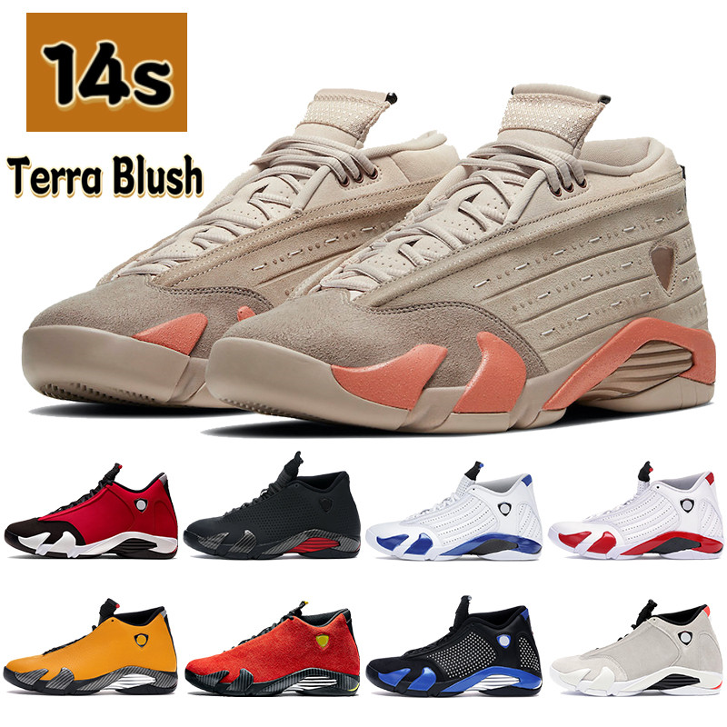 

14 14s mens Basketball Shoes terra blush black anthracite gym red turbo indiglo hyper royal University Gold men trainers sneakers US 7-13, 17 bubble wrap packaging