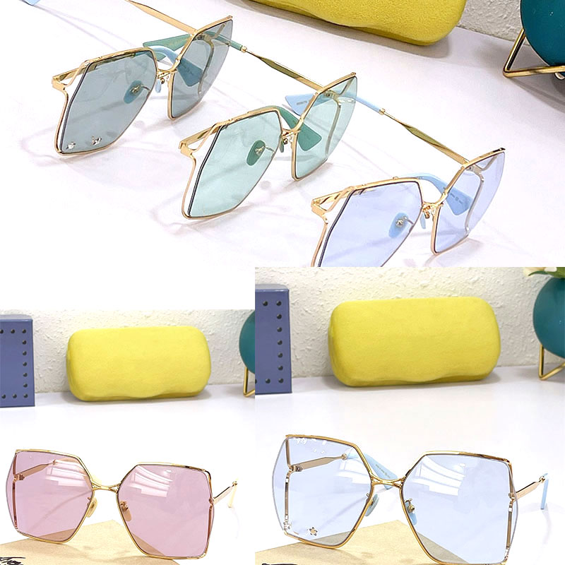 

GG0817 fashion sunglasses classic style electroplated metal full frame ladies multicolor lens glasses UV protection designer sunglassess in original box