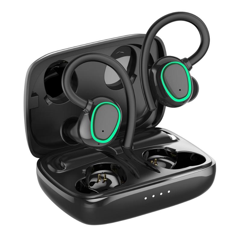 

Headphones & Earphones TWS Wireless Bluetooth 5.1 8D Stereo Touch Control Music Headsets Sport Waterproof Earbuds Noise Cancelling Earphone, Black