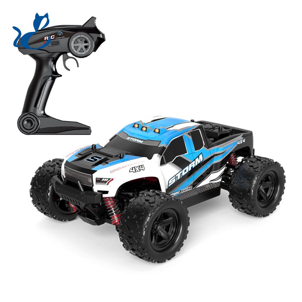 EMT O3 4WD Remote Control Monster Race& Off-road Truck, RC Car Toy, High-Speed-36 KM H, Differential Mechanism, Cool Drift, LED Lights, Kid Christmas Boy Birthday Gift, USEU
