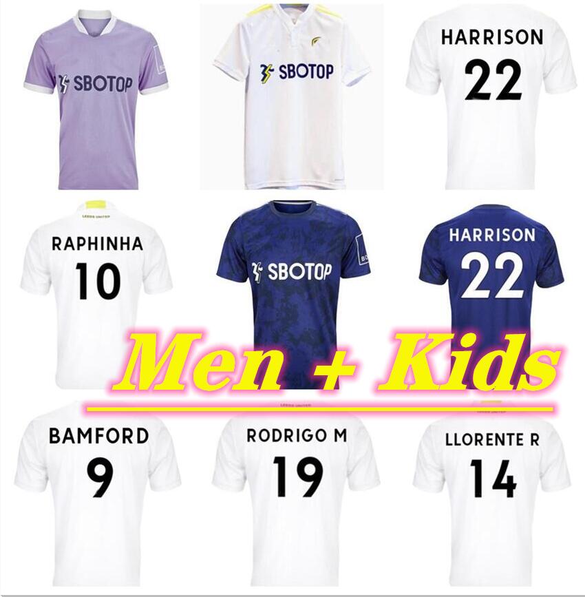 

21 22 Leeds Raphinha BAMFORD Soccer Jerseys 2021 2022 FIRPO JUNIOR HARRISON HERNANDEZ COSTA Home Football Shirt Phillips Llorente R Rodrigo, Black;yellow