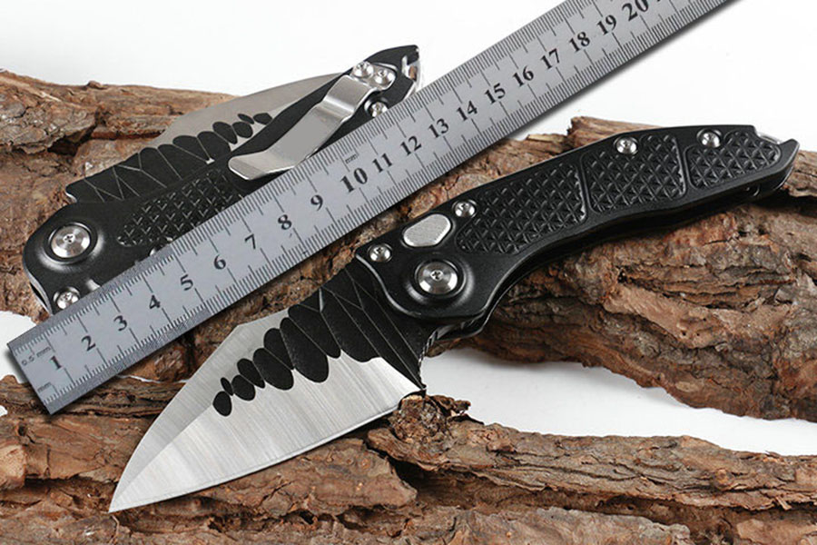 

Doc Single Action Automatic Knife D2 Blade Aluminum Handle UT85 UT88 7150 3400 9600 3551 Outdoor Camping Hunting Self Defense Survival Auto