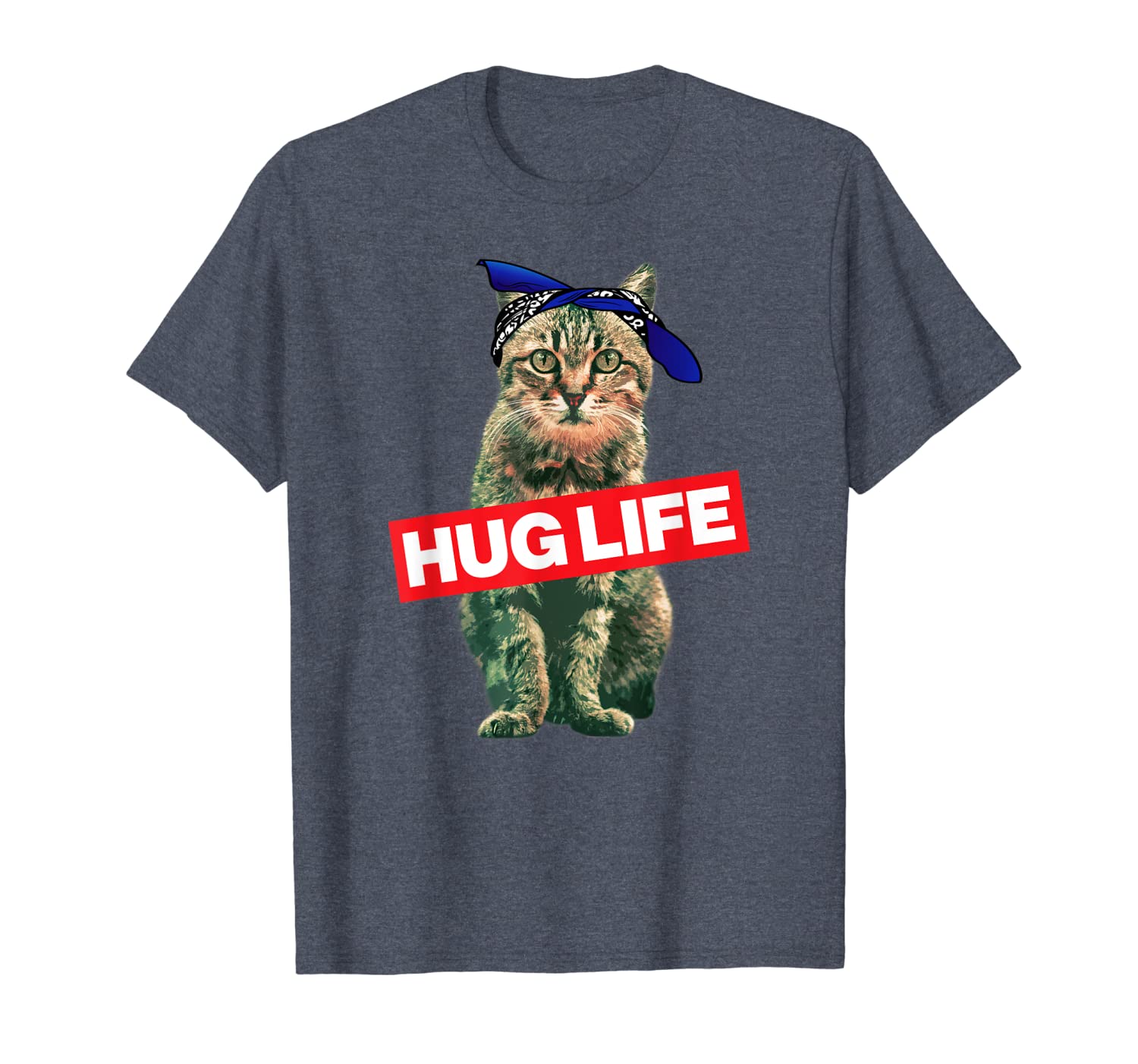 

'hug life kitty cat thug gangsta' kitty cat shirt, White;black