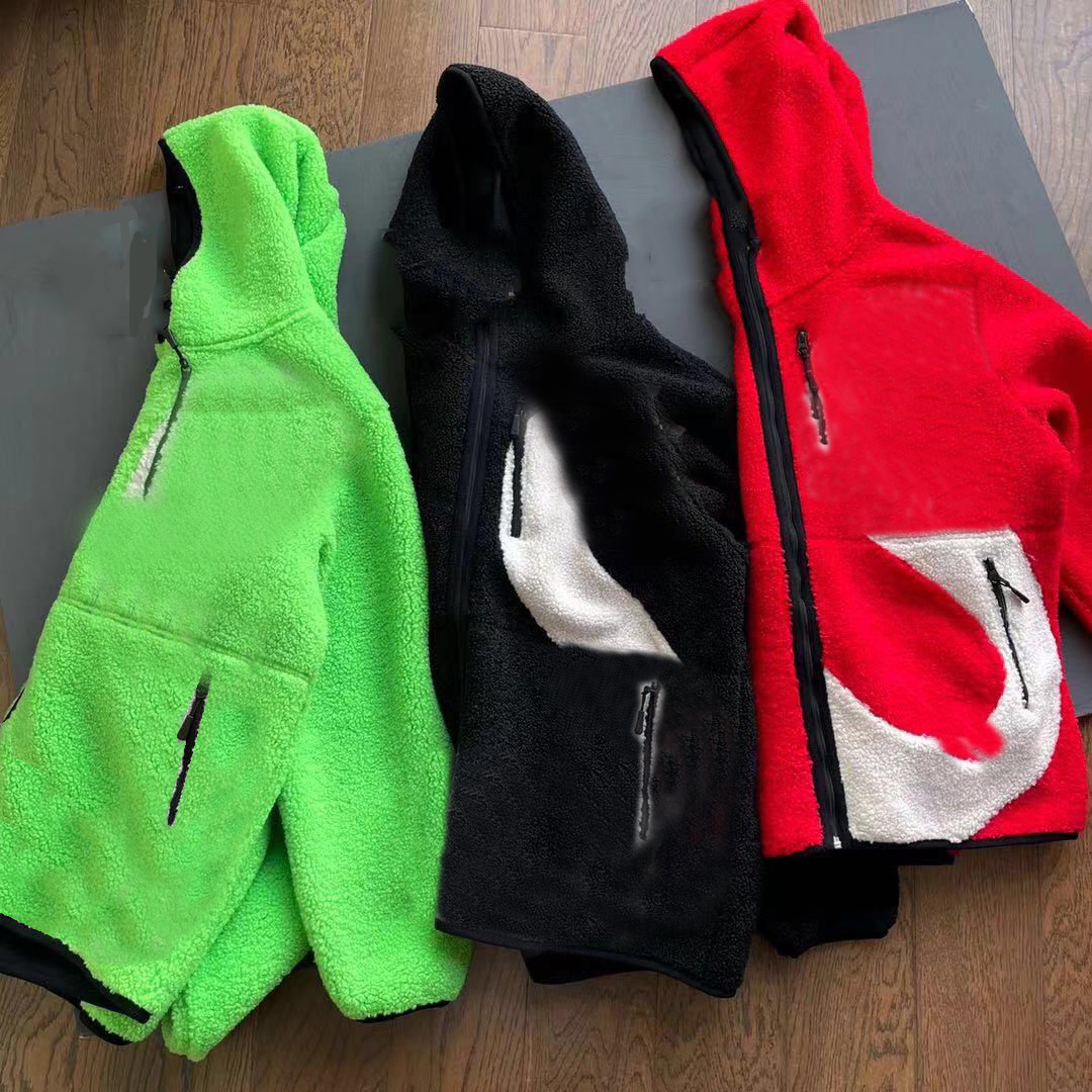 

Tech Fleece Hoodies Mens Letter Print Sweatshirts Men Plush Jacket Youth Fashion Hoodie Casual Warm Sweatshirt Street Style Coat, Green