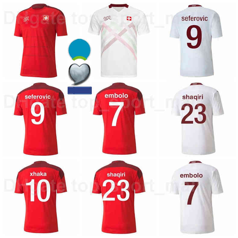 

21-22 Soccer Switzerland Jerseys 13 RODRIGUEZ 14 ZUBER 4 ELVEDI 6 ZAKARIA 7 EMBOLO 2 LICHTSTEINER National Team Swiss Football Shirt Kits Uniform, White