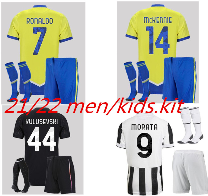 

JUVENTUS soccer jerseys 2021 2022 DYBALA MORATA CHIESA LOCATELLI McKENNIE football kit shirt 21 22 chiellini bonucci Men Kids uniform 888, Black