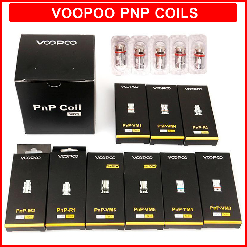 

Authentic Voopoo PnP Coil Head VM1 VM3 VM4 VM5 VM6 TM1 M2 Mesh R1 R2 Vape Core for Vinci R X Drag S Argus RX Air Vapor with Code