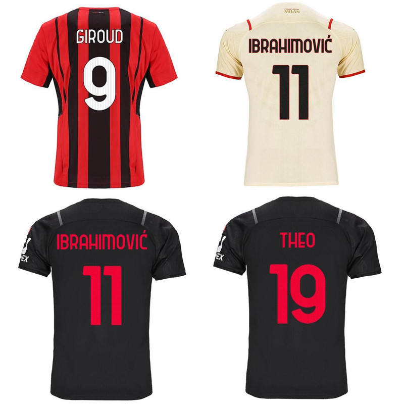 

Top 21 22 IBRAHIMOVIC Jerseys GIROUD Soccer jersey 2021 2022 TONALI A.REBIC football shirt TONALI MAIGNAN THEO maillot de foot, Acmilan2122third(s)
